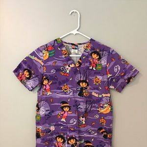 Halloween Scrub Top